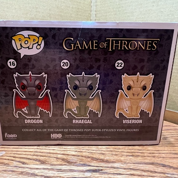 Funko POP Drogon Rhaegal Viserion Metallic 3 pack - Picture 3 of 7